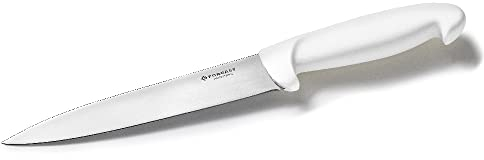 Forgast, Coltelli da Cucina Professionale, Coltello Da Formaggio e Pane Universale, Lunghezza 18 cm, Coltelli da Tavola, Coltello da Chef, Lavabile in Lavastoviglie, Bianco