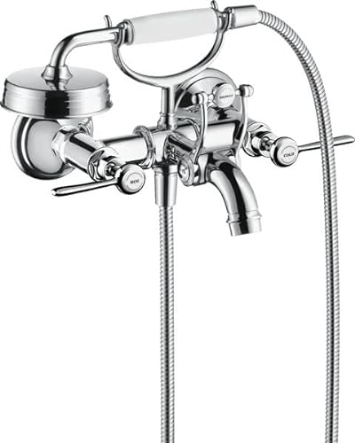 hansgrohe AXOR Montreux 2-Griff-Wannenarmatur Aufputz, Hebelgriffe, Ausladung 220mm, Farbe: Brushed Bronze