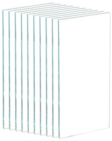 sourcing map 10pcs Welding Lens Clear Glass 2 x 4.25 Outer Cover Helmet Inner Replacement Lens Welding Helmet Lens Glass for Welding Helmet, Transparent