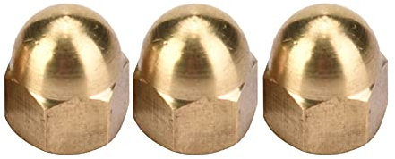 Kit de Tuercas Bellotas de Latón Juego de Tuercas Hexagonales con Tapa de Cabeza Domo (M6(20PCS))