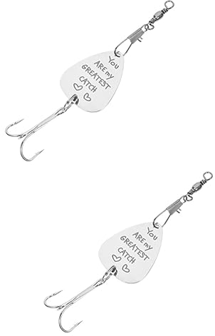 Toddmomy 2stücke Angelhaken Mit Gravur You Are My Greatest Catch Praktischer Tragbarer Fischhaken Für Outdoor-aktivitäten Langlebiges Angelzubehör Für Väter Und Angelliebhaber