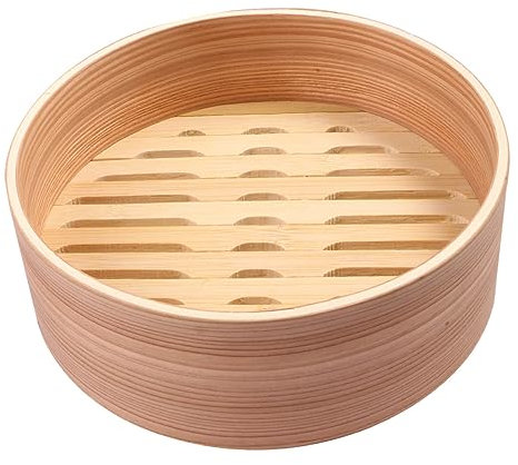Zerodeko Cestellper Cottura Vapore in Bambù Vaporiera Portatile Per Cucinare Pane Carne Verdure Riso e Pesce Per Riscaldare Zuppe Delicate Leggero e Facile Da Trasportare e Riporre