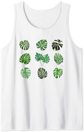 Boho Monstera Deliciosa Plant Swiss Cheese Indoor Plant Tank Top