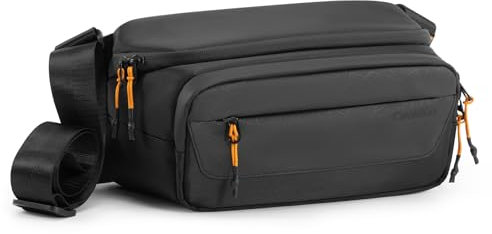 Cwatcun Small Camera Sling Bag, DSLR Compact Camera Shoulder Bag Crossbody, Photography Bag Case Purse for Canon Nikon Sony Fuji DSLR/SLR/Mirrorless Cameras(Small)