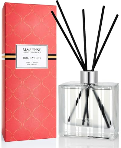 M&SENSE Duftstäbchen Set, 200ml Citrus & Kiefer Duft, Aroma Diffuser mit 7 Stäbchen, langanhaltender Raumduft für Badezimmer, Schlafzimmer, Regal, Geschenkidee für Sie, MSRD0102
