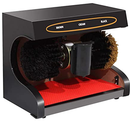 Shoe Polisher Automatic Shoes Cleaning Machine,Electric Shoe Polish Machine with Shoe Brush,Automatic Induction,Suitable for Household Or Public Use,Matte Black