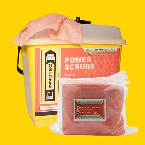 1 Box Power Scrubs salviette per la pulizia delle mani da 150 pezzi.