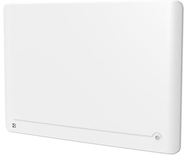 BESTHERM - Elektrischer Heizkörper mit trockener Trägheit, Keramik, 2000 W, Präsenzmelder und austauschbares Thermostat, Besherm Diane, horizontal, weiß