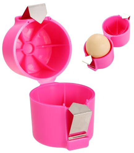 Egg Cracking Tool, Egg Shell Cracker Opener Handheld Egg Peeler Remover Separator Tool Efficient Multifunctional Egg Breaker for Cooking Camping Kitchen Gadgets (Pink)