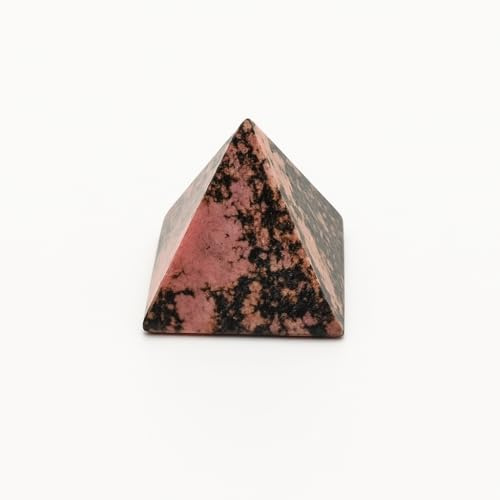 4 cm naturlig rodonitpyramid – pyramidpolerade kristaller med energiegenskaper, stenpyramid, (Rodonit, 4 cm)