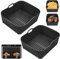 Hivio 2 Stück Heißluftfritteuse Silikonform für COSORI Heißluftfritteuse 2 Kammerm, 8-in-1 Dual Zone Air Fryer XXL 8,5 L, Airfryer ZubehörAir Fryer Silikon Backform Einsatz