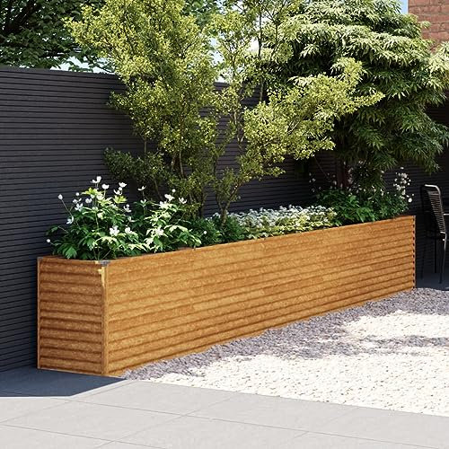 NQJIBUE Item-Garden Raised Bed 482x50x69 cm Corten Steel,Lawn & Garden,Gardening,Pots & Planters