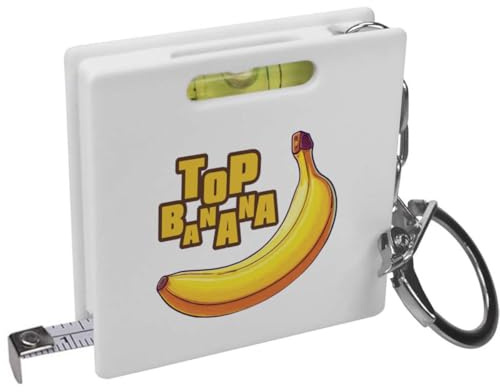 Azeeda 'Top Banana' Keyring Tape Measure/Spirit Level Tool (KM00039815)