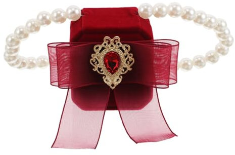POPETPOP Ring Box Pet Necklace Dog Wedding Tuxedo Collar Formal Jewelry Holder for Engagement and Holiday Events Dog Outfit