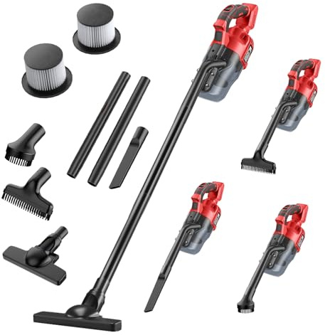 Gruecoinno Aspirapolvere senza fili per Milwaukee M18 batteria da 18 V, 500 W, aspirapolvere portatile con filtro lavabile, aspirapolvere portatile per pavimenti, tappeti, auto, peli di animali