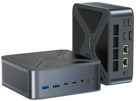 ALLIWAVA GH8 Mini PC, AMD Ryzen 9 8945HS (bis zu 5,2 GHz), 32 GB DDR5 RAM 1 TB SSD, AMD Radeon 780M, Dual 2.5G LAN, USB4, HDMI/DP, Wi-Fi 6/BT 5.2, Dual-SSD-Slot, Metall, Kompakter Gaming-Mini-Computer