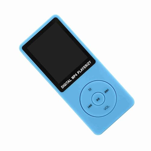 Fafeicy 32GB MP4 Player, 1.8in Screen Plug in Rechargeable Music Player with Speaker Portable Digital Audio (Blue)
