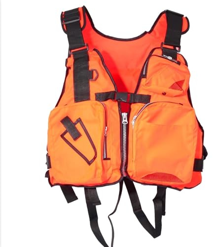 Kajakweste for Erwachsene for Bootfahren, Kajakweste for Kajakfahren, Angeln, Segeln und zur Erholung an der Küste(Orange)
