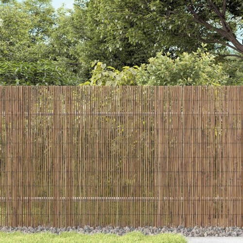 Tonture Clôture de jardin en roseau naturel résistante aux intempéries, panneau de séparation extérieur pour terrasse balcon piscine, barrière en bois ou métal, fixation facile, dimensions flexibles