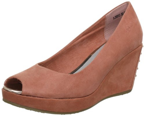 s.Oliver Women's Peeptoe Ballet Flats Peep Toe, Pink Candy 535, 8.5