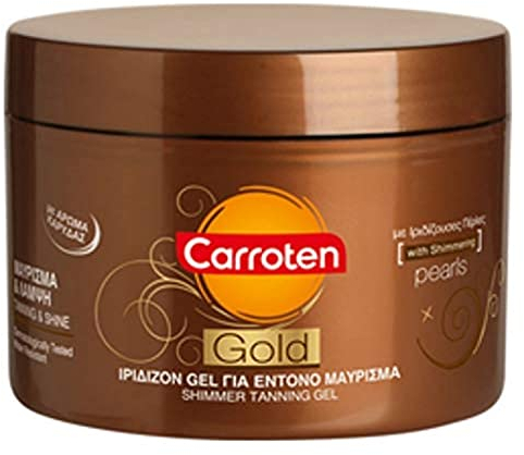 Carroten Gold Tanning Gel 150 ml - Bräunungsbeschleuniger mit schimmernden Perlen - Carotten Bräunungsgel für maximal schnelle Bräunung