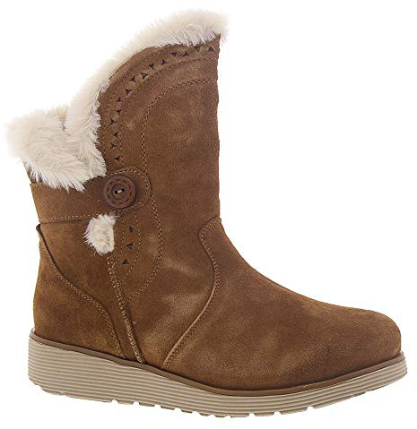 Skechers Keepsakes Wedge Cozy Peak, Botines Mujer, Tan, 41 EU