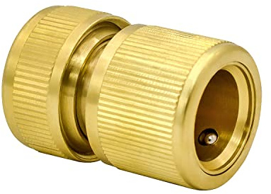 VARIOSAN Stecksystem Schlauchkupplung mit Wasserstop 13026, 1/2, Messing blank