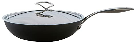 Circulon Style Hard Anodised Stirfry with Lid, 30cm, Black