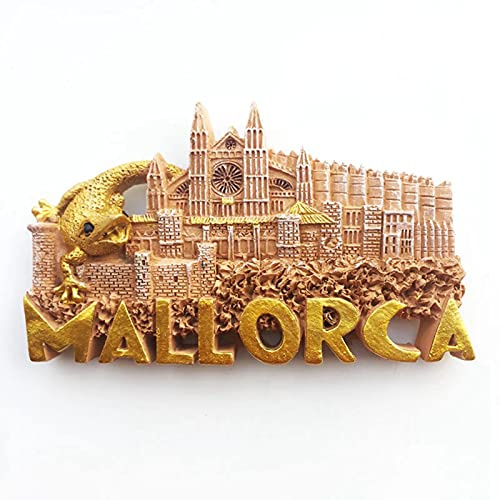Catedral de Palma de Mallorca España Imán de Nevera 3D Resina de la Ciudad de Viaje Recuerdo Colección de Regalo Fuerte Etiqueta Engomada refrigerador