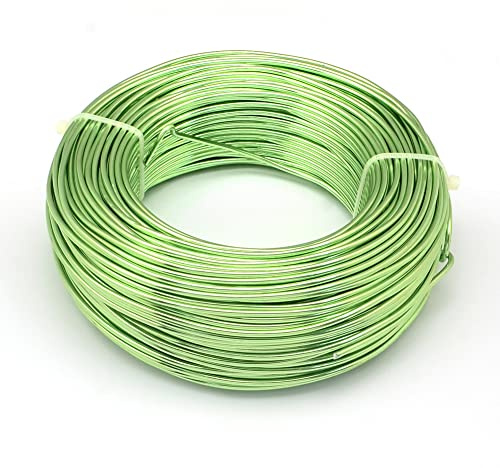 Beadthoven Aluminium-Basteldraht, biegbar, flexibel, Metall, 4 mm, für Schmuckherstellung, Blumenformen, Rasengrün