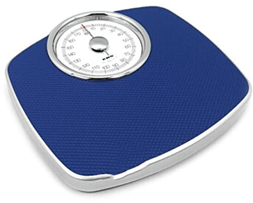 OUSIKA Mechanische Gesundheitswaage, Präzisions-Badezimmerwaage, genaue Waage, stabile Metallplattform, keine Knöpfe oder Batterien Waagen (Color : Blu)