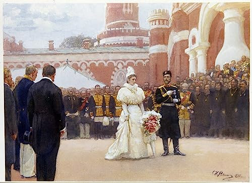 MSTECO Leinwand Bilder Kunstdrucke Abstrakt Poster Berühmtes Gemälde Nikolaus Ii. Empfängt Im Mai Die Ältesten Des Ländlichen Bezirks Von Ilja Jefimowitsch Repin für Wohnzimmer 60x90cm