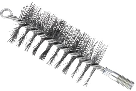 PATIKIL 65mm Dia Bore Brush, Stainless Steel Twisted Wire Cleaning Brush Round Cylinder Pipe Cleaner with 12mm Spiral Shank for Tubes, Ports, Bearings, Drill Driver, Silver Tone