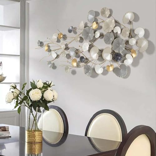 ZTDPHZ Kreative 3D-Metall-Wanddekoration, moderne Wandkunst, dekoratives Objekt, Wandbehang, Wandbild, Metallbild for Wohnzimmer, Schlafzimmer, Hintergrundwand