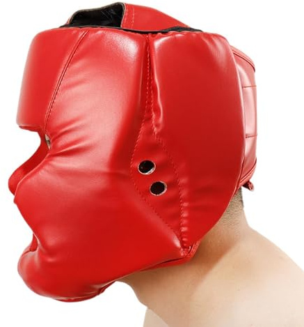 Protector de Cabeza de Boxeo para niños, de Piel sintética, para Adultos, niños, niñas, Protector de Casco para Artes Marciales, Karate, protección Facial Completa