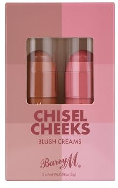 Barry M Chisel Cheeks Blush Creams, Shades Pink Blushed & Rosey | Cheek Blusher Creams