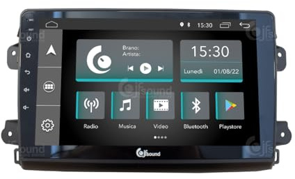 JF Sound - Autoradio Android JF-039D8-X7C - Per Fiat Ducato 8 senza radio originale - CarPlay e Android Auto - GPS - 2GB RAM - 32GB ROM - DAB+ - 9 HD - Prodotto in Italia