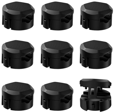 9 Pezzi Magnetico Fermacavo, Magnetico Fermacavi Da Scrivania, Autoadesivo Clip Cavo, Regolabile Supporto Clip per Scrivania, Cavo di Ricarica, per Comodino, Scrivania, USB, Cavo Audio