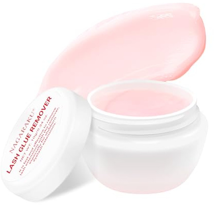NAGARAKU ögonfranslim remover Cream 1 min. Fruktig limborttagare ögonfransförlängningslösare, ögonfransborttagningskräm, mild snabb gel, borttagningsvolym och enskilda ögonfransar (doft: Jordgubbe 10