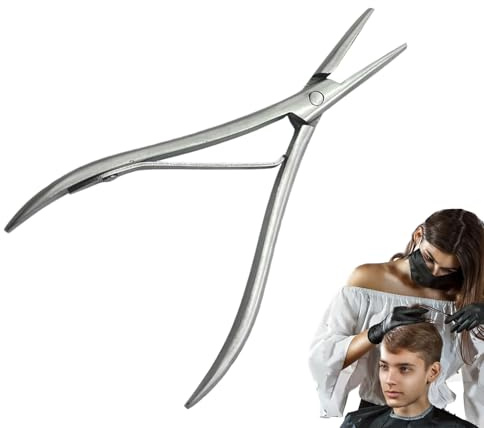Hair Extension Pliers Flat – Professional Stainless Steel Nano Ring Tool, Jaw | Versatile Multi-Purpose Designed for Application, Long-Lasting Shape Construction Ideal Salon and Home Styling Use