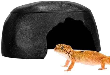 Baoqifong Leopardgecko Gömställe,Reptil Sovgrott - Små Fuktighetsgömmen Med Tre Bassänger För Komfort Och Säkerhet Hos Reptiler Och Amfibier