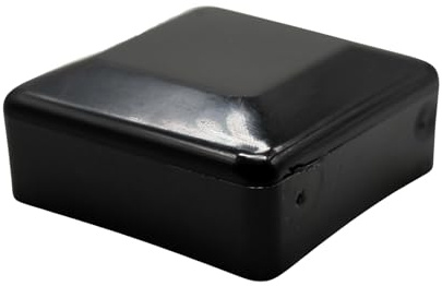 DOJA Barcelona Capuchon de Poteau - Pack 12-50x50: Noire - Protection Efficace - Plastique et Capuchon Plastique Rectangulaire Offrant une Esthétique Moderne et Résistant, avec Bouchon pour Poteau