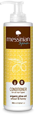 Messinian Spa - Shampooing au blé et au miel – 300 ml – Hydrate et volumise les cheveux – Fabriqué à partir d'ingrédients naturels – Convient à tous les types de cheveux