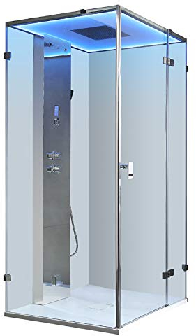 AWT Dampfdusche LD106F15 silber/100x100/rechts