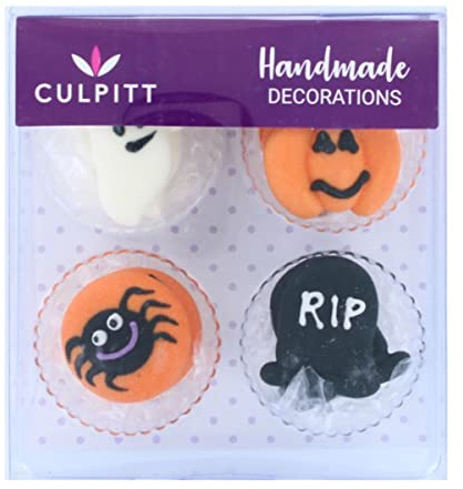 Halloween RIP Sugar Cake Decorations - 12 PK