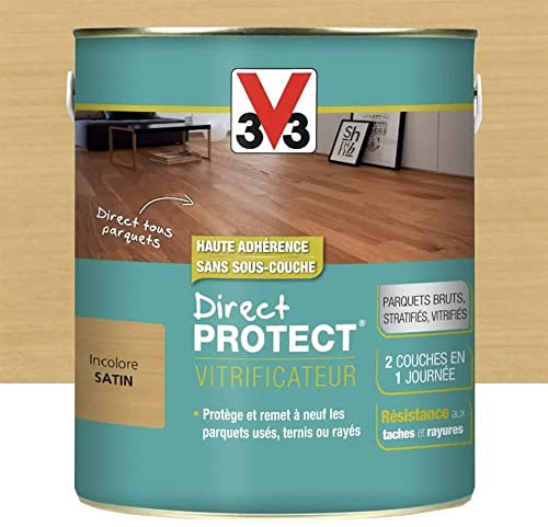 Vitrificateur Direct Protect destiné aux parquets 2,5L (teinte au choix) V33 - Teinte: Incolore Satin
