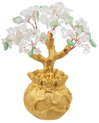 Nupuyai Bergkristall Kristall Baum Feng Shui Edelstein Baum, Glücksbaum, Geldbaum Geschenk, Hochzeit Feng Shui Deko für viel Glück