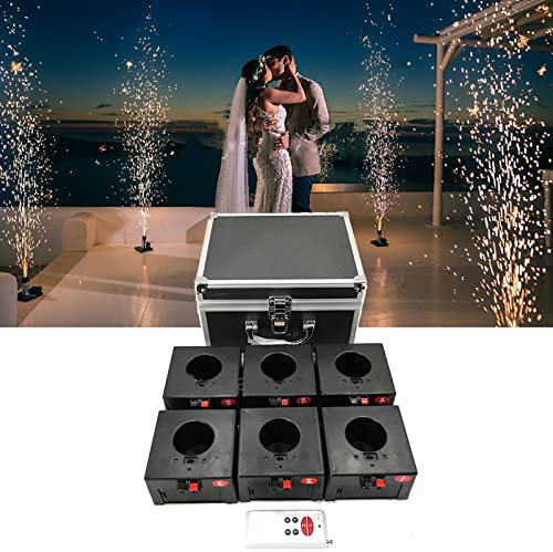 琛胜 Fuochi D'artificio Senza Fili,Macchina per Scintille Fredde,Trigger a Getto da Palco,Macchina per Fontana di Scintille,Ricevitori Pirotecnici 4/6/10,per Attrezzature per Feste di Matrimonio,6Cues