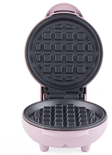 Mini Waffle Maker - Iron/Maker - Non-Stick Plates Belgian & Machine - Plate for Sweet & Savoury Treats Sorbet - Make Delicious Doughnuts Cake Pops - Cake Making Easy Clean Non-Stick Removable