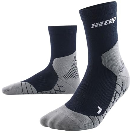 CEP Hiking Light Merino Mid Cut Socks für Herren – Merino-Wandersocken mit Kompression – Atmungsaktive Trekkingsocken & Wandersocken Herren mit rutschfestem Sitz für Outdoor